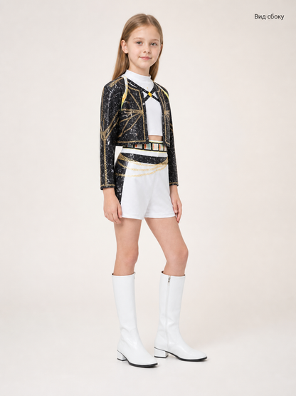 Black-and-White Cosplay Set for Halloween side view