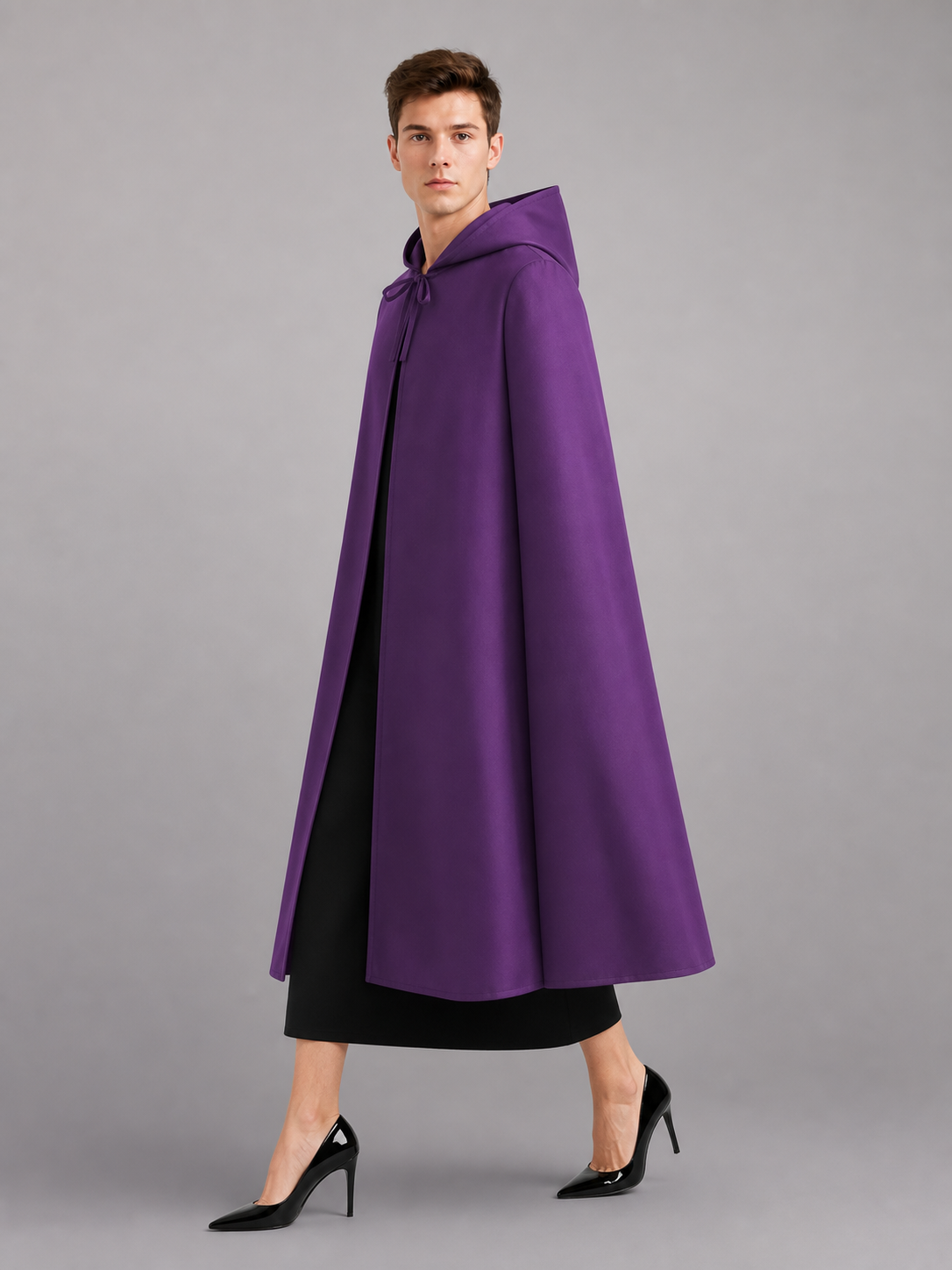 Purple Carnival Cape with Hood