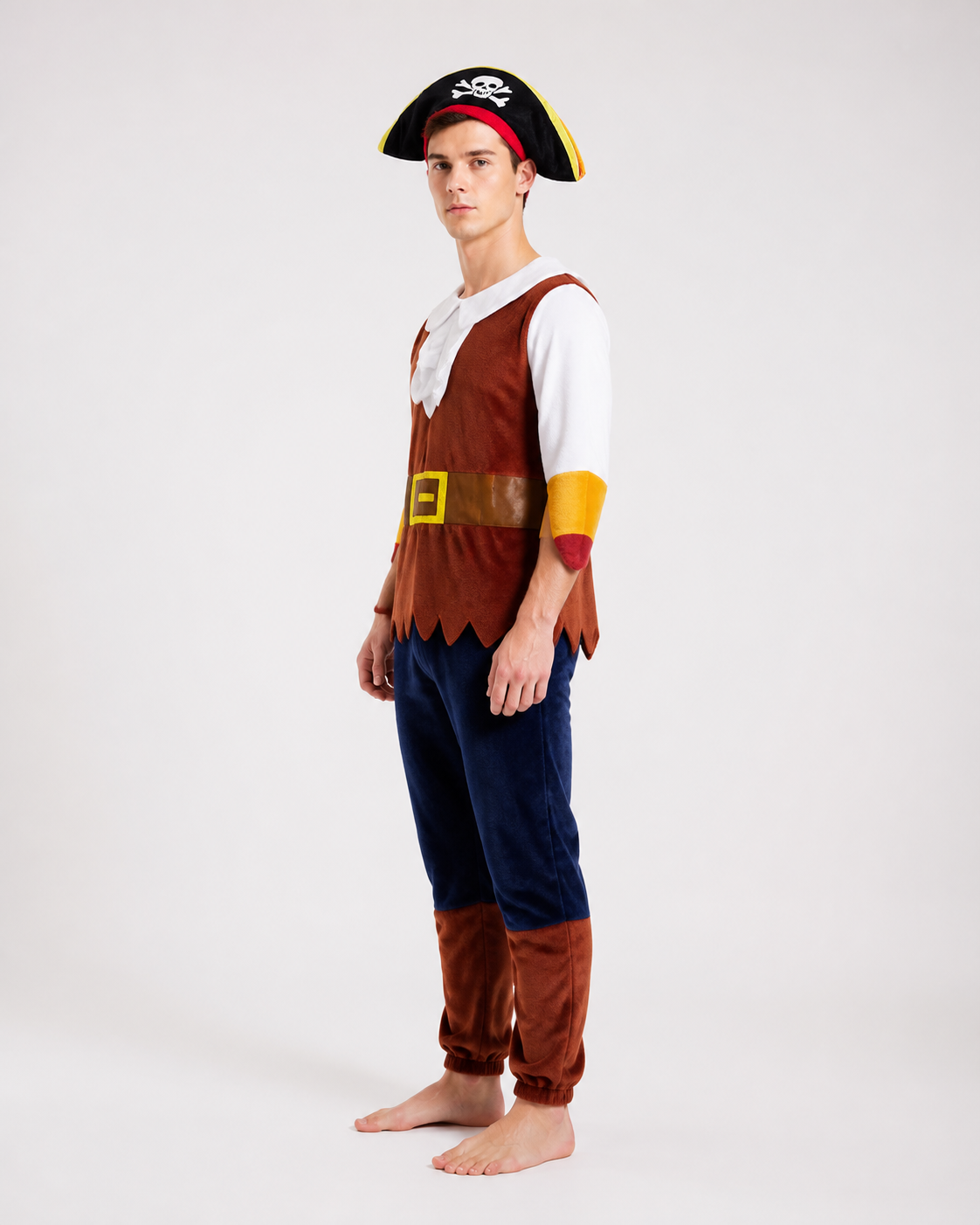 Pirate Costume for Pets with Hat and Belt for Halloween side view