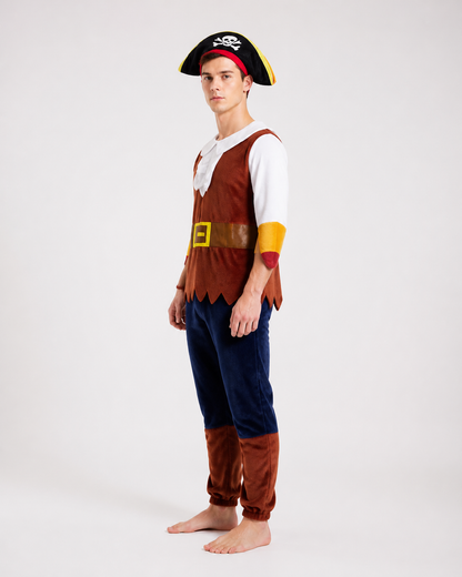 Pirate Costume for Pets with Hat and Belt for Halloween side view