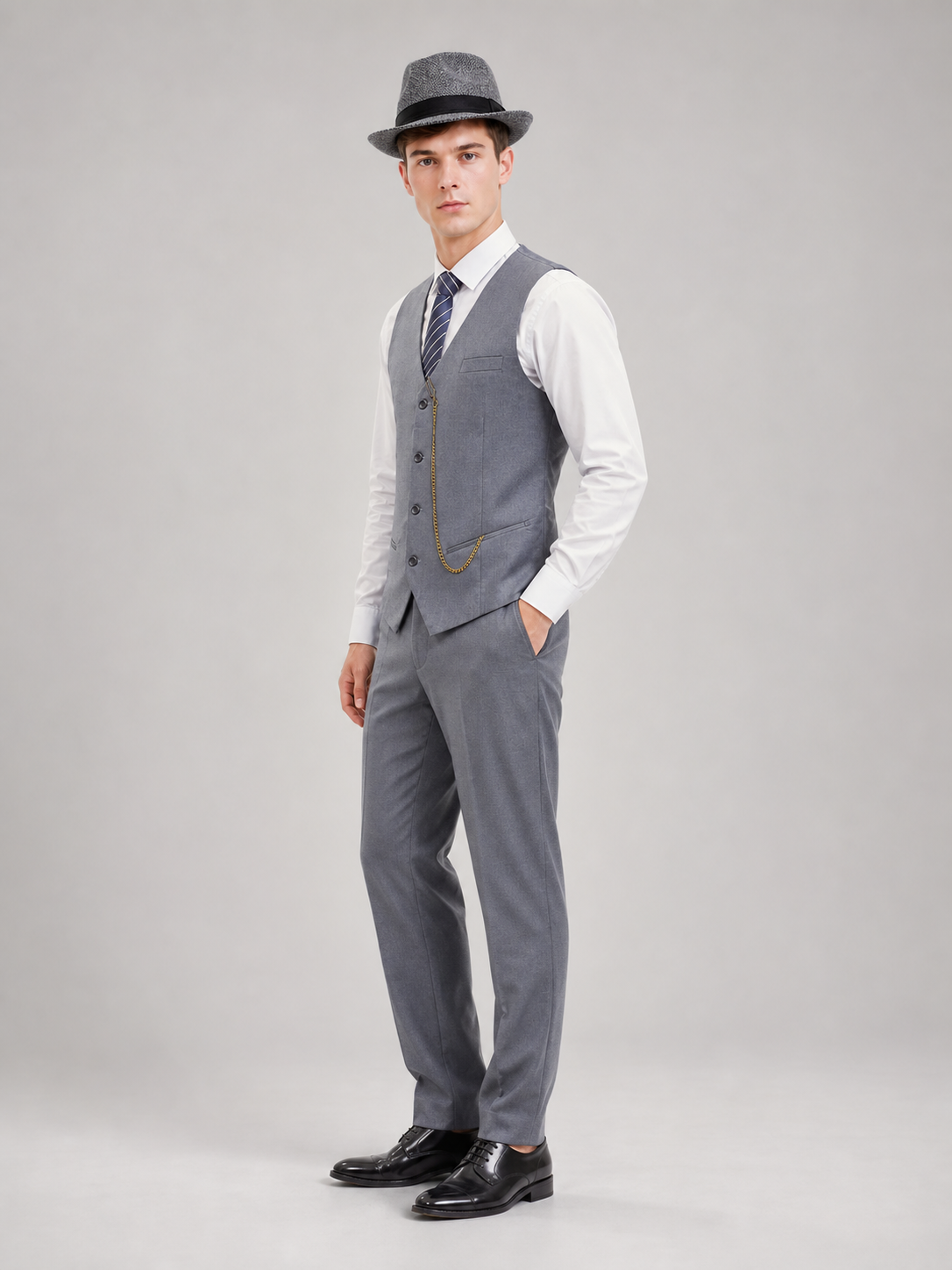 Retro Set: Vest, Shirt, Hat, and Accessories