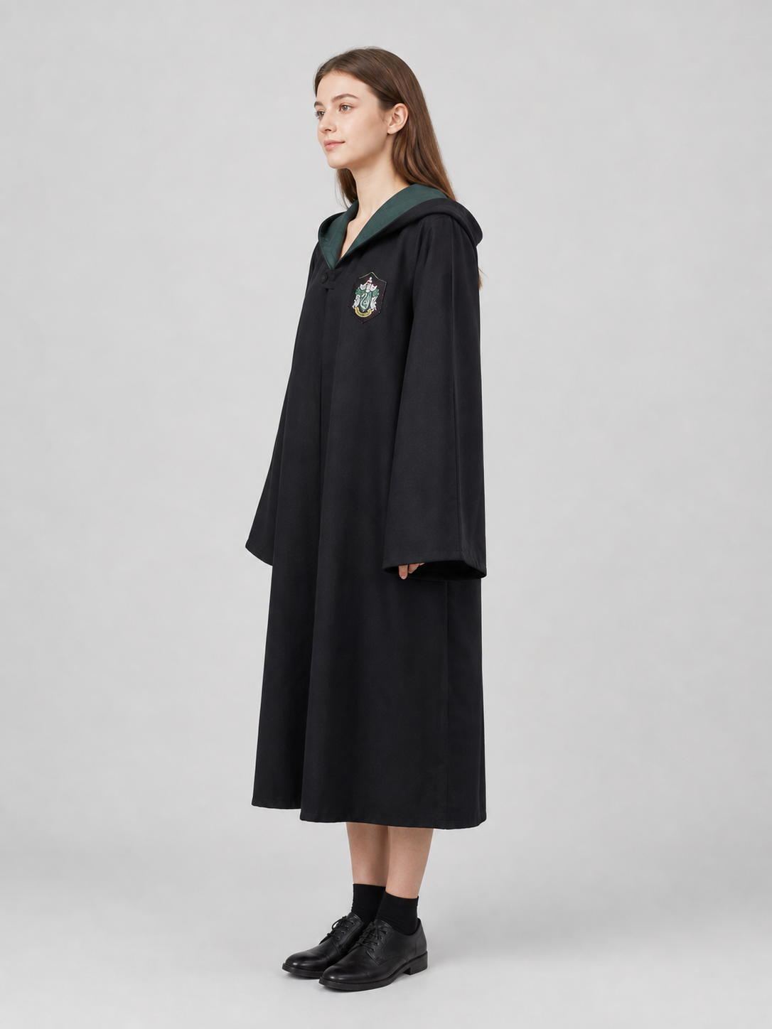 Wizard Robe with Hood and Chest Patch