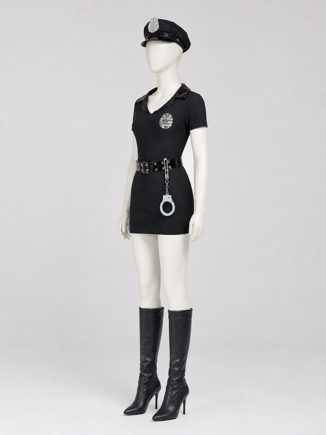 Police Costume for Role-Playing, S-3XL side view