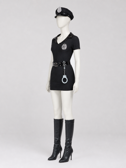 Police Costume for Role-Playing, S-3XL side view