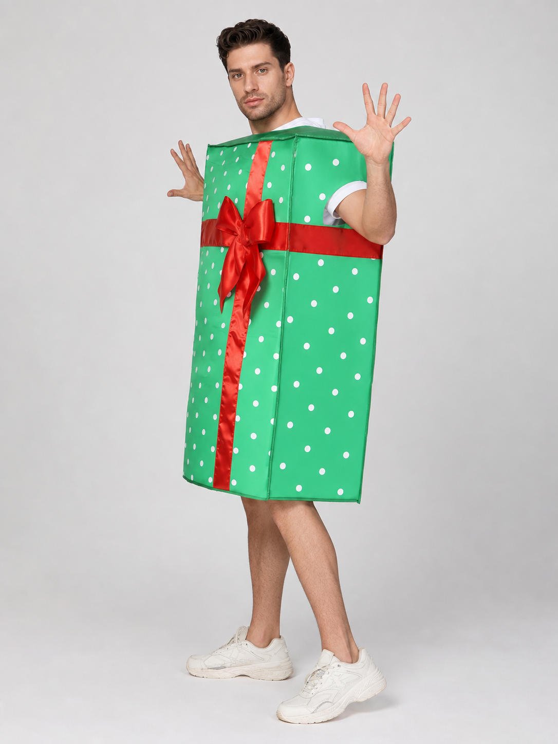 New Year’s Gift Box Costume with Red Bow