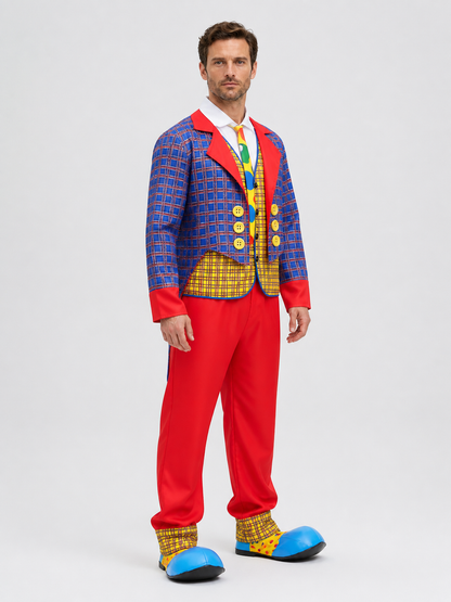 Halloween Clown Costume, Stage, 3-Piece side view