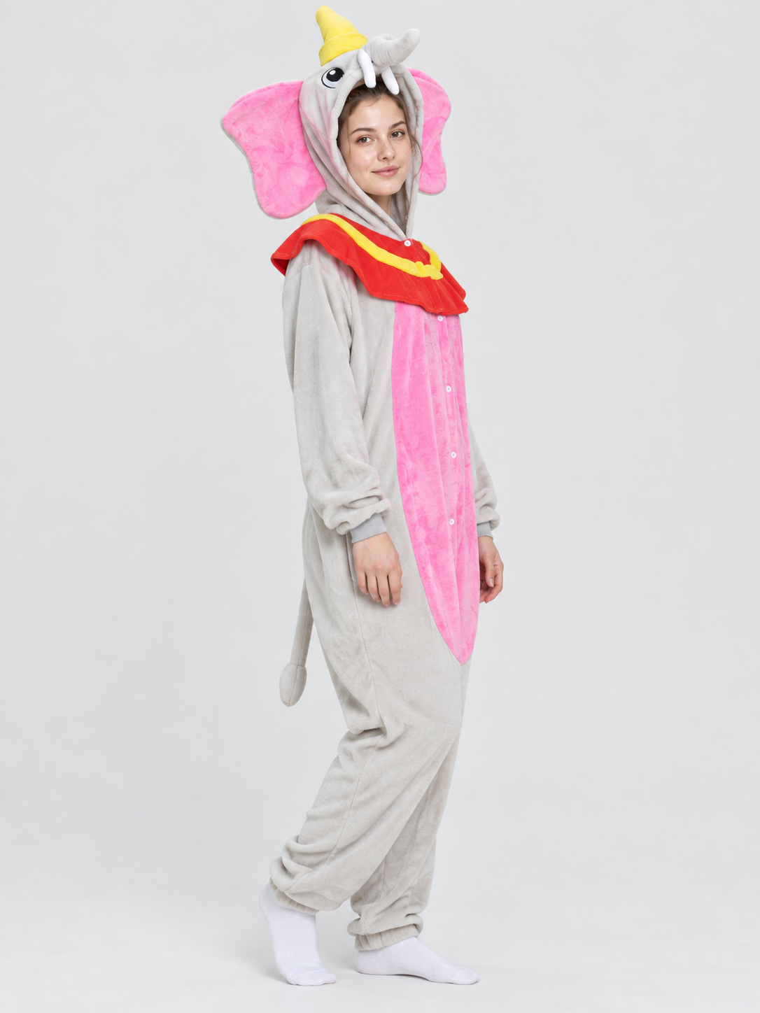 Elephant Flannel Kigurumi Pajama with Hood