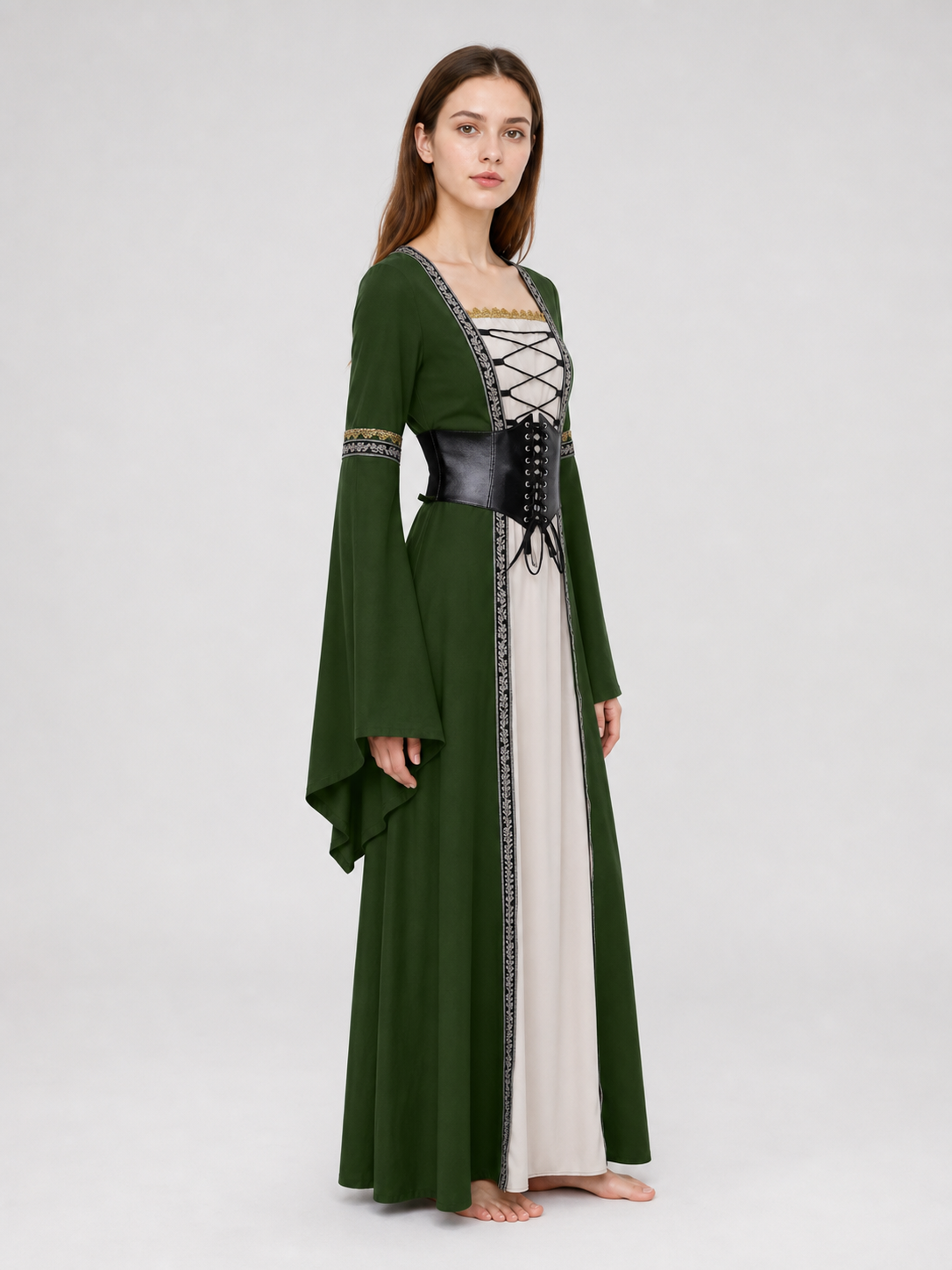 Gothic Medieval-Style Costume Dress