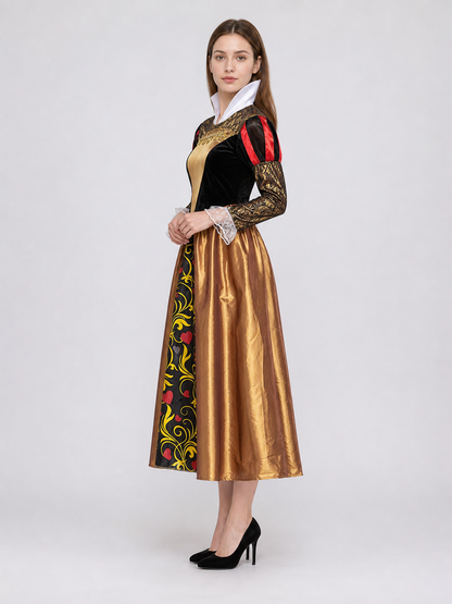 Red Queen cosplay dress in a fantasy style