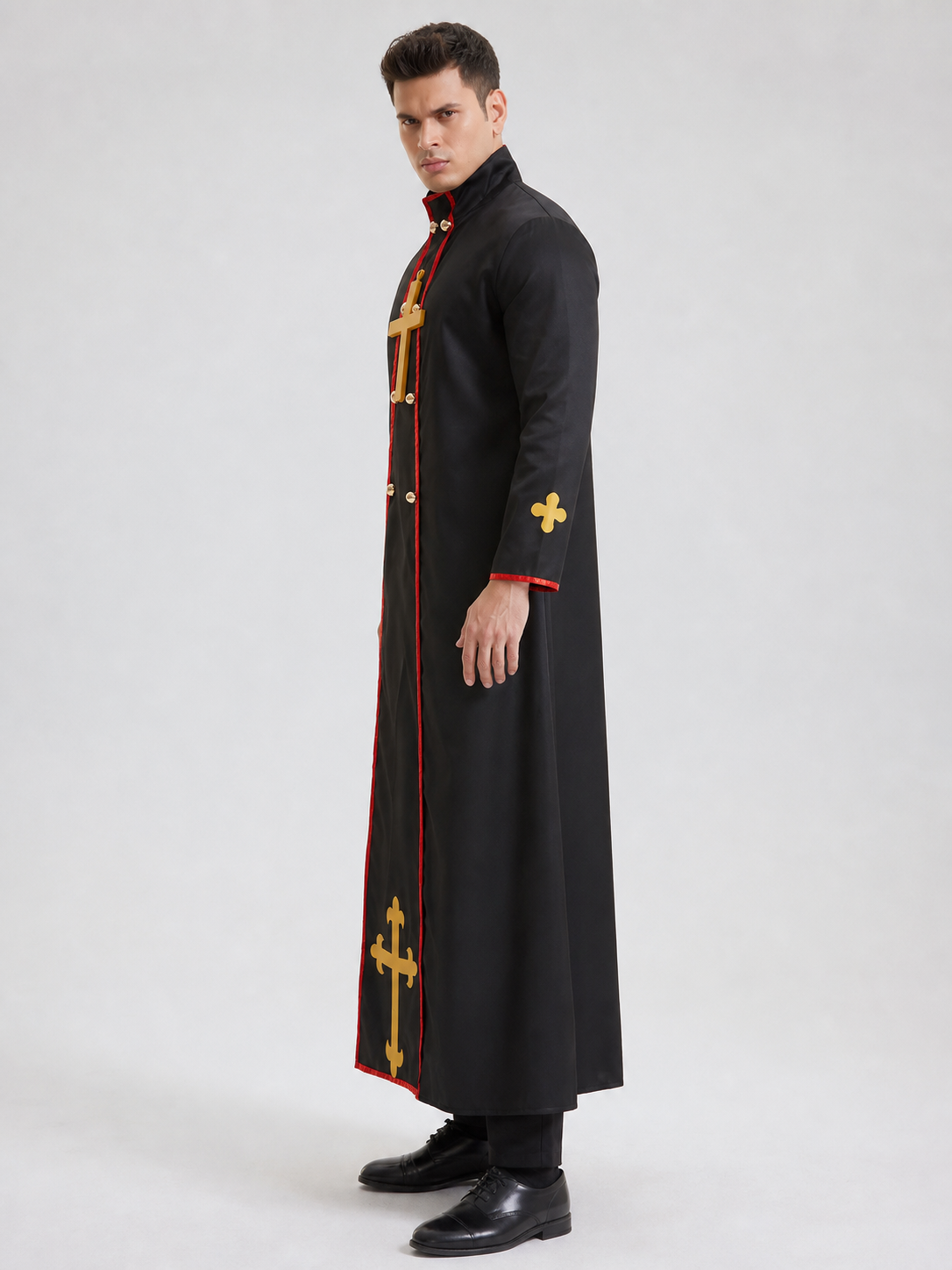 Religious Robe with Crosses and Red Trim