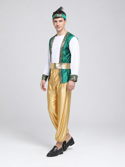 Aladdin Carnival Costume with Vest and Harem Pants