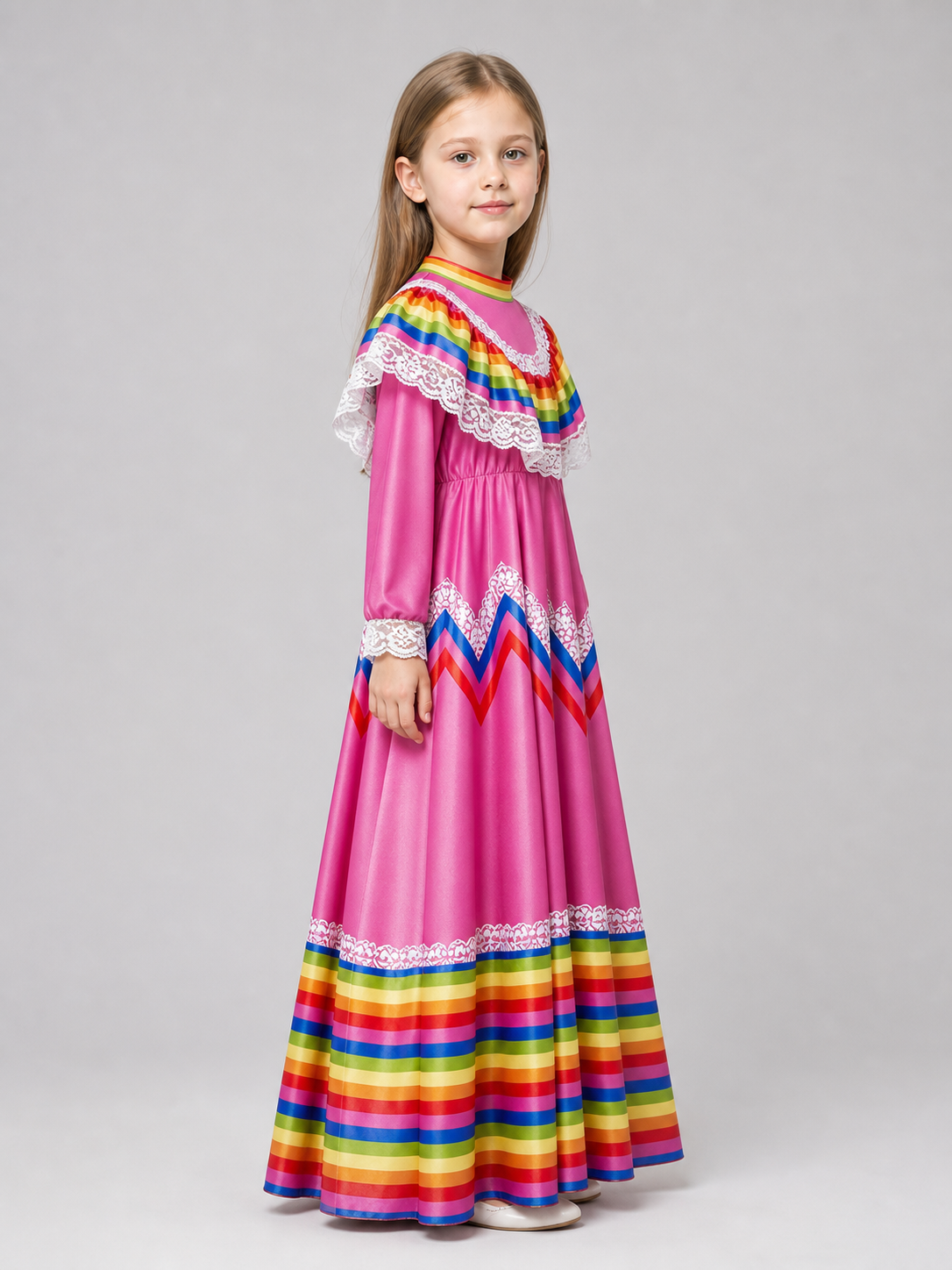 Bright Carnival Dress in Mexican Style