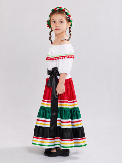 Mexican-Style Folk Dress for Celebrations