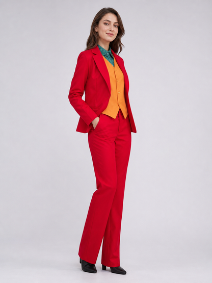 Joker Cosplay Costume, Red Set