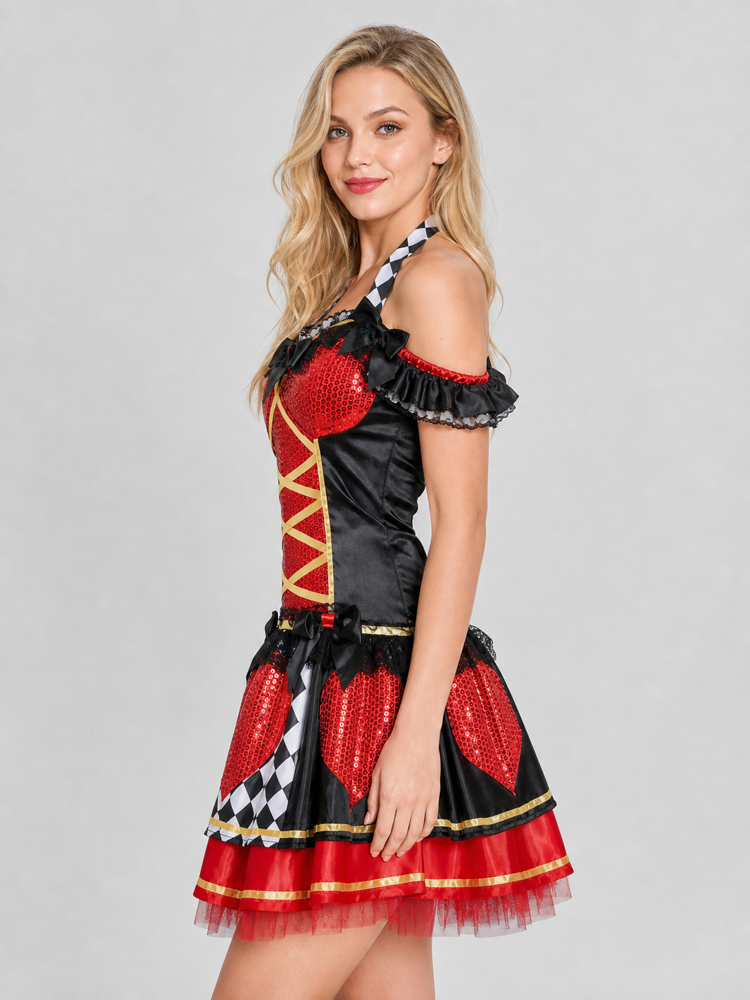 Carnival clown costume with a full skirt