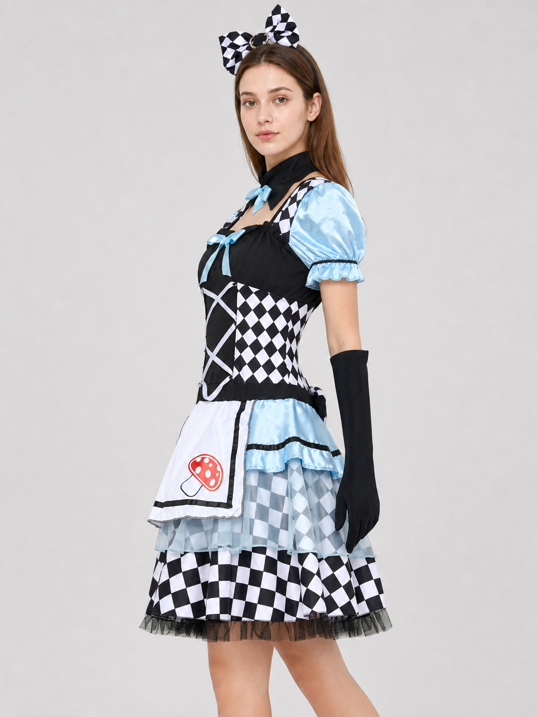 Harlequin Costume with Apron and Accessories