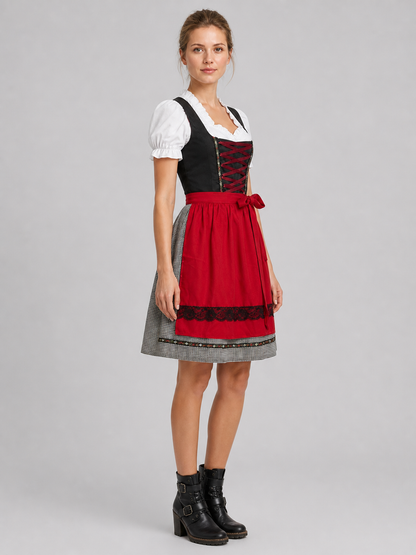 Bavarian Dress with Corset in Oktoberfest Style S-XXXL side view