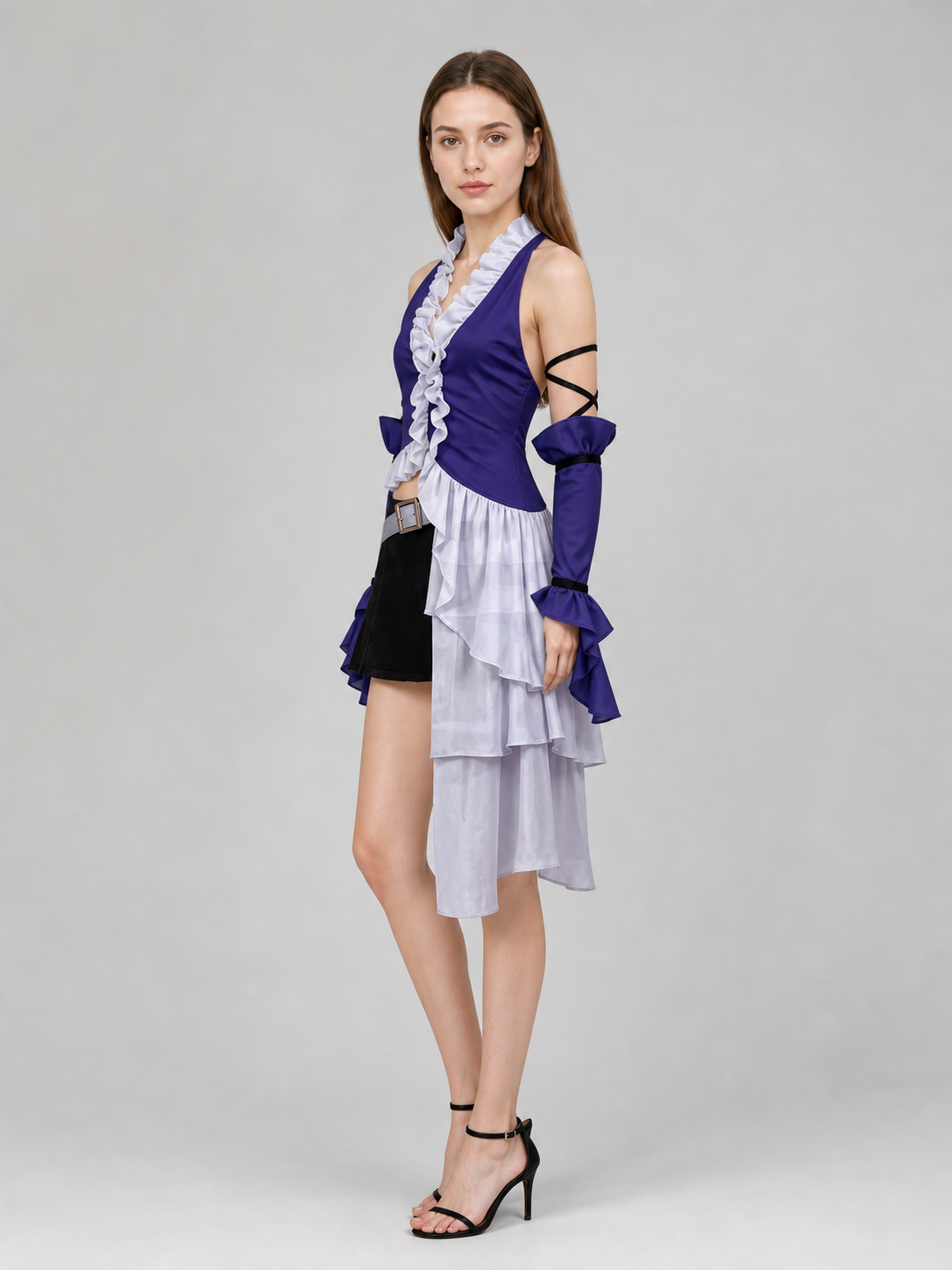 Yuna Final Fantasy Cosplay Costume with Skirt and Belt