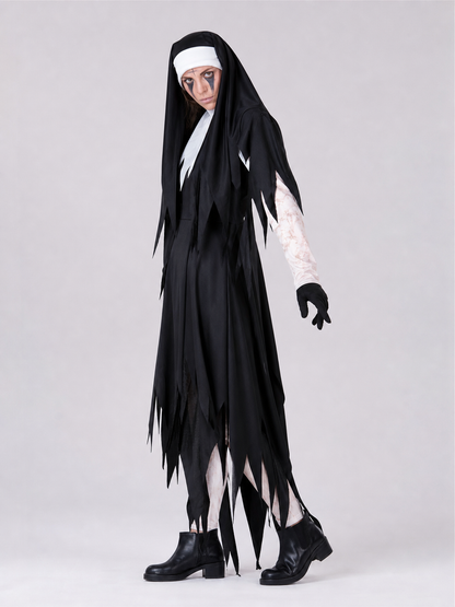 Halloween monk costume, ripped cassock