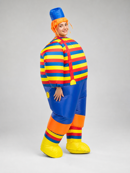 Inflatable clown costume for parties and performances