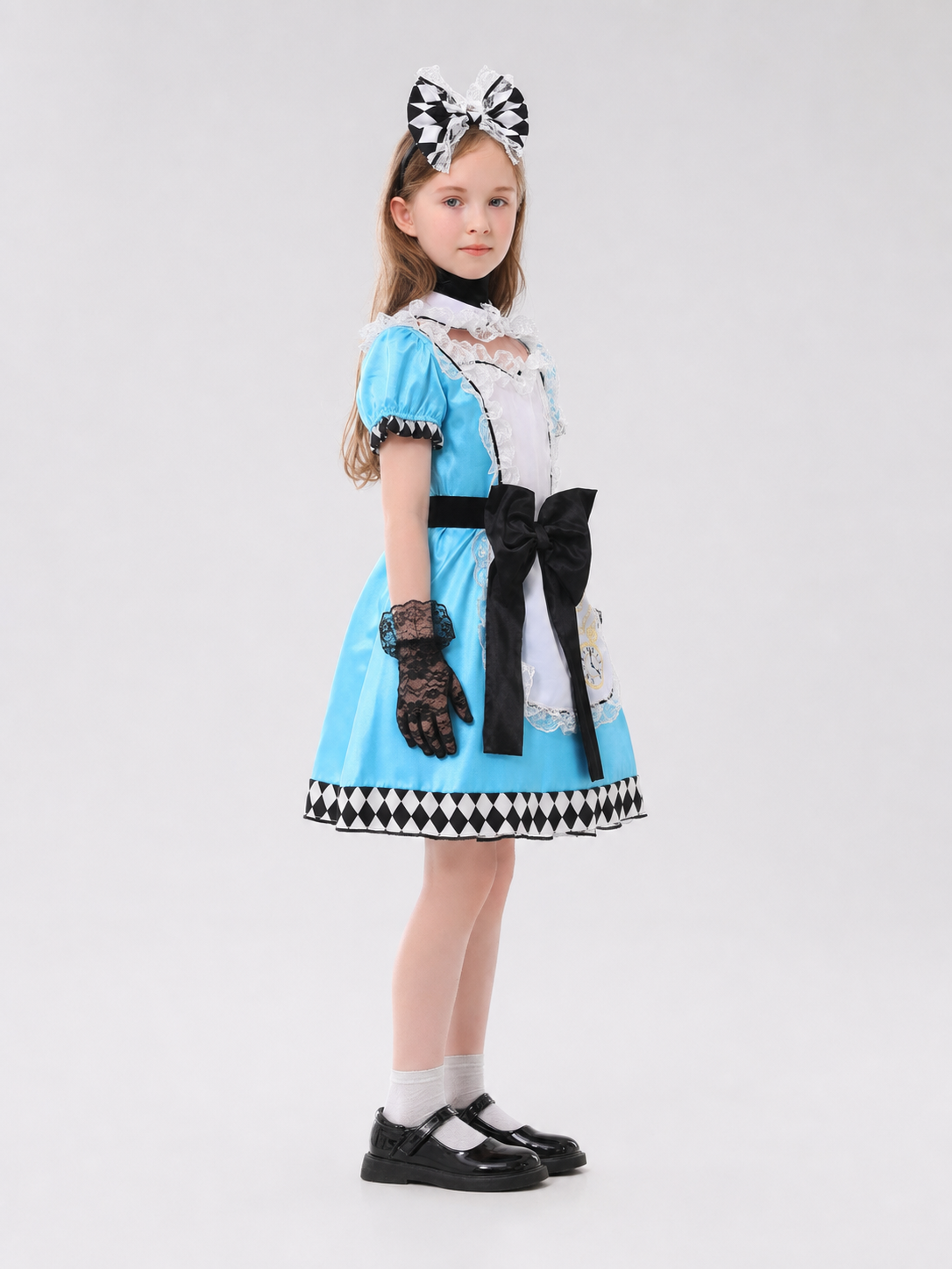 Alice Costume Dress with Apron and Bow