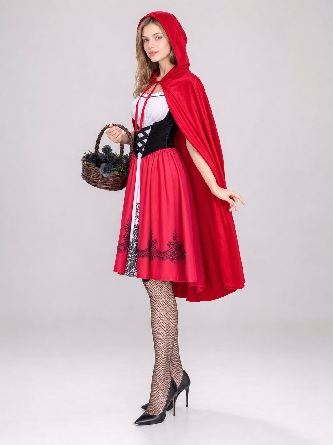 Little Red Riding Hood Costume with Cape and Dress