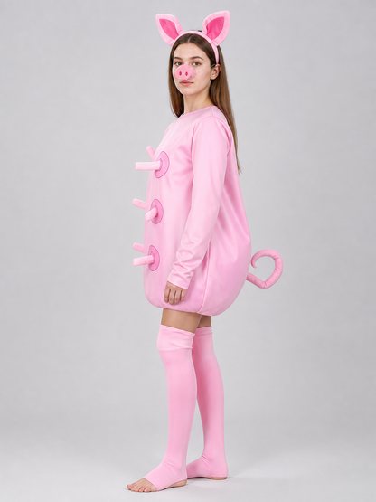Adult Pink Pig Costume
