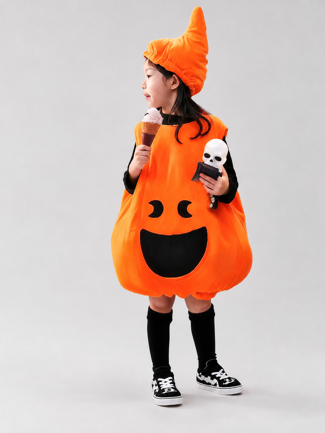 Pumpkin Halloween Costume with Hat