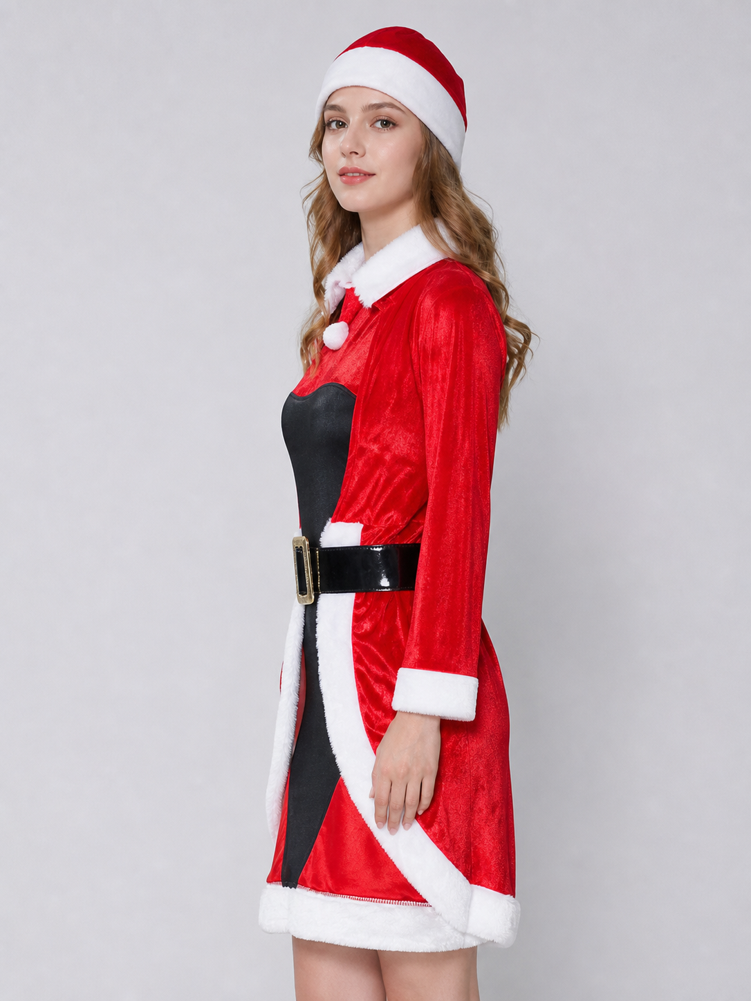 Santa Claus Costume with Dress and Hat for Parties