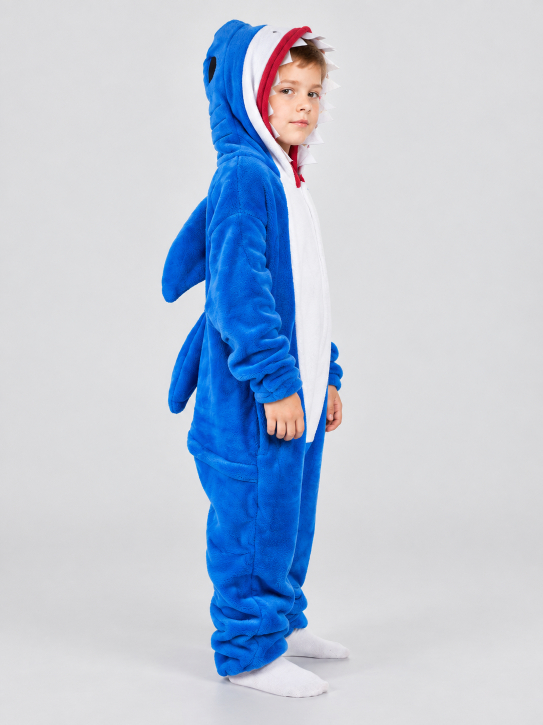 Shark Onesie Pajama with Hood and Fins