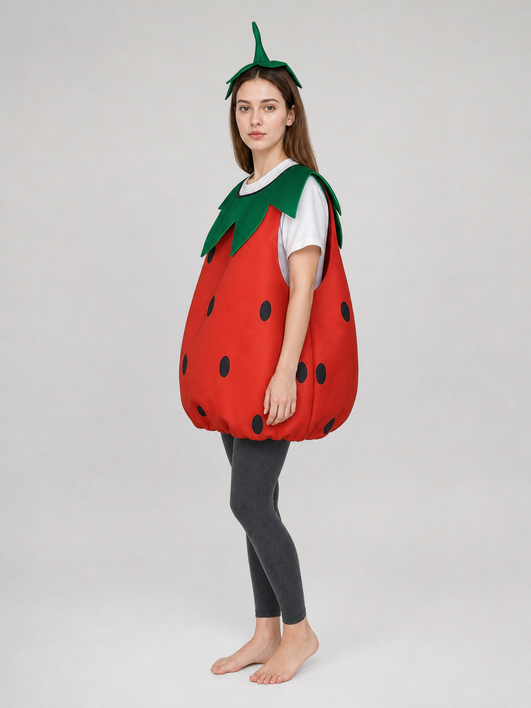 Adult Strawberry Costume with Mask