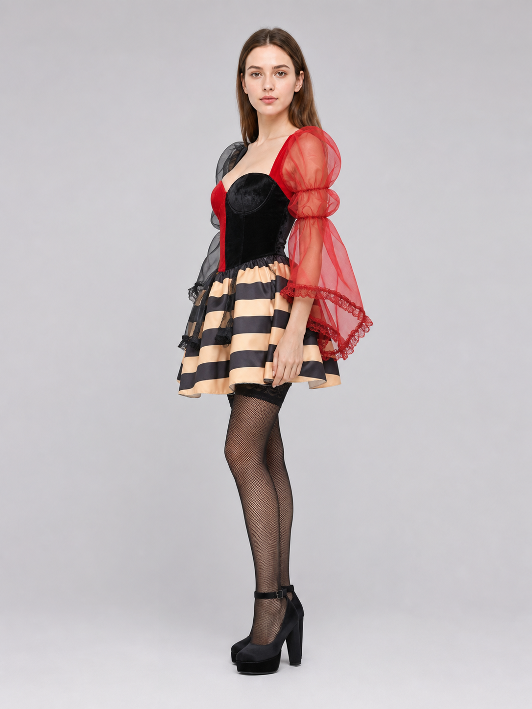 Carnival Cosplay Dress, Red and Black