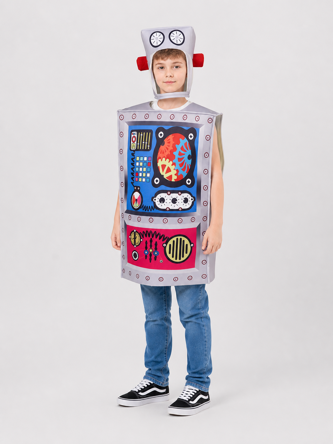 Robot Carnival Costume with Cosplay Mask side view