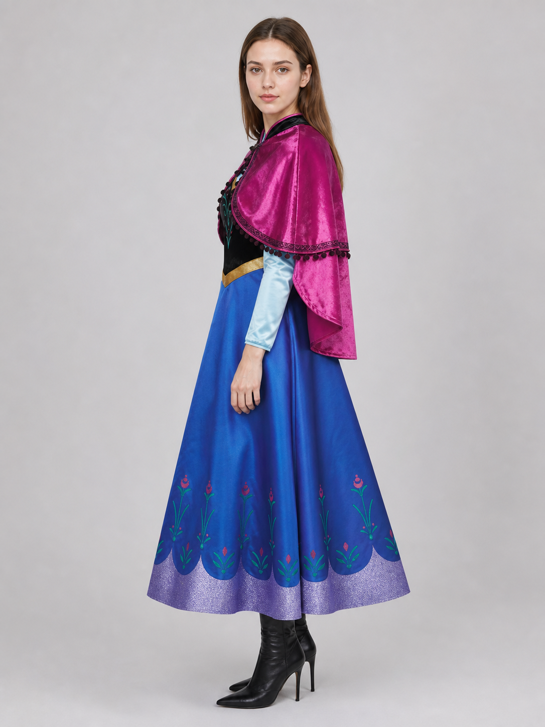 Fairytale Carnival Costume with Dress and Cape