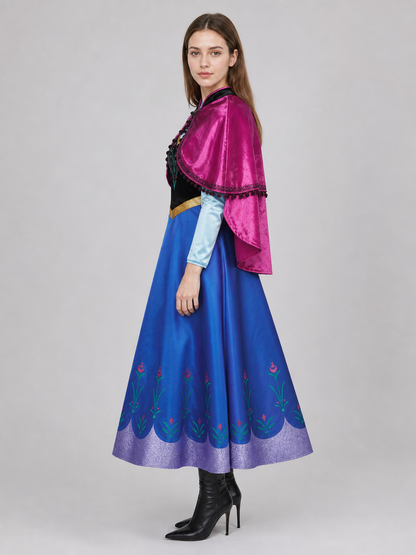 Fairytale Carnival Costume with Dress and Cape