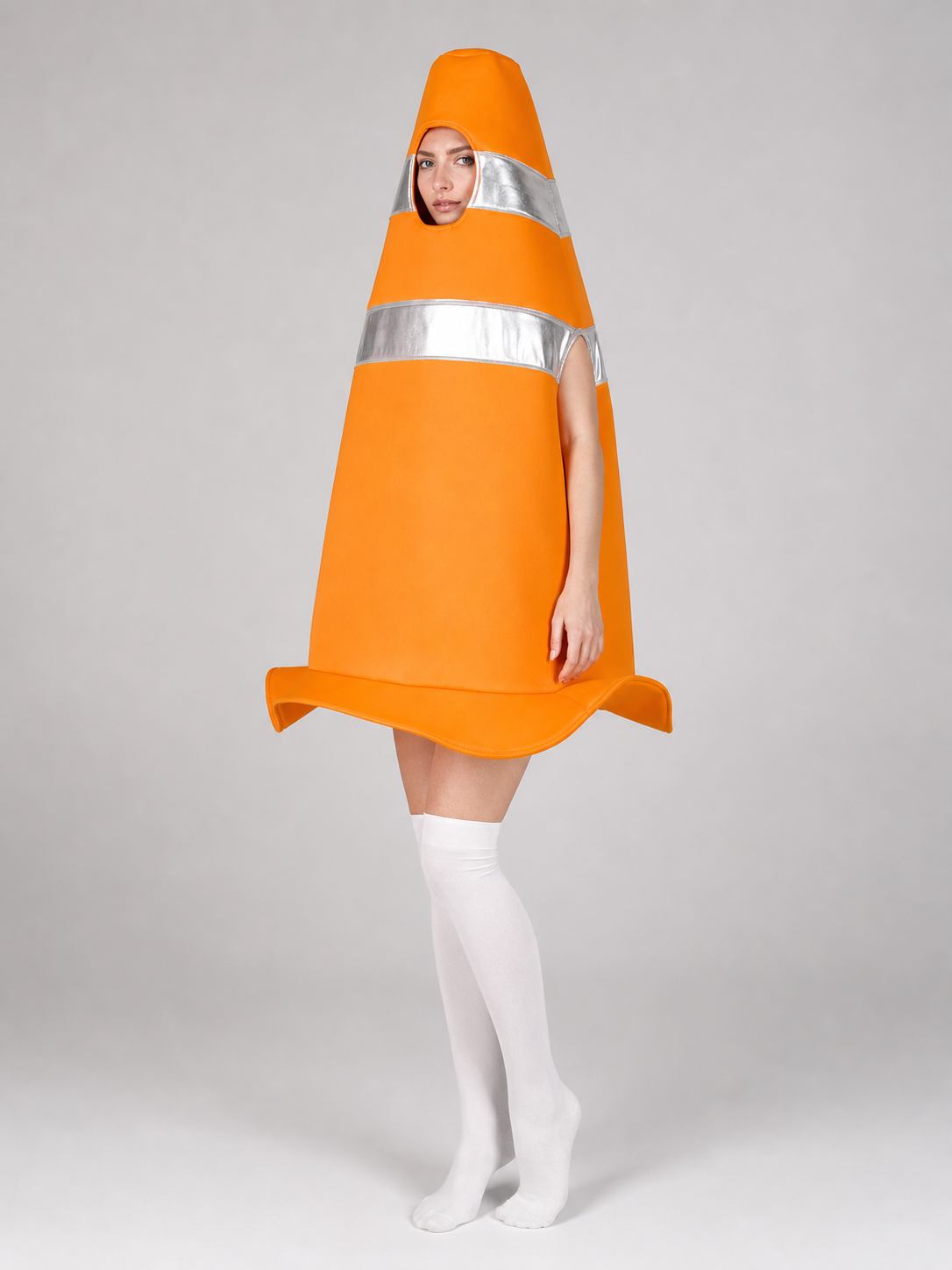 Adult Orange Traffic Cone Costume for Parties