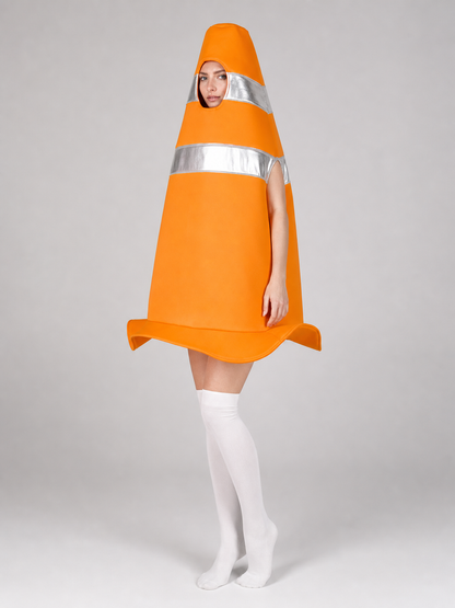 Adult Orange Traffic Cone Costume for Parties