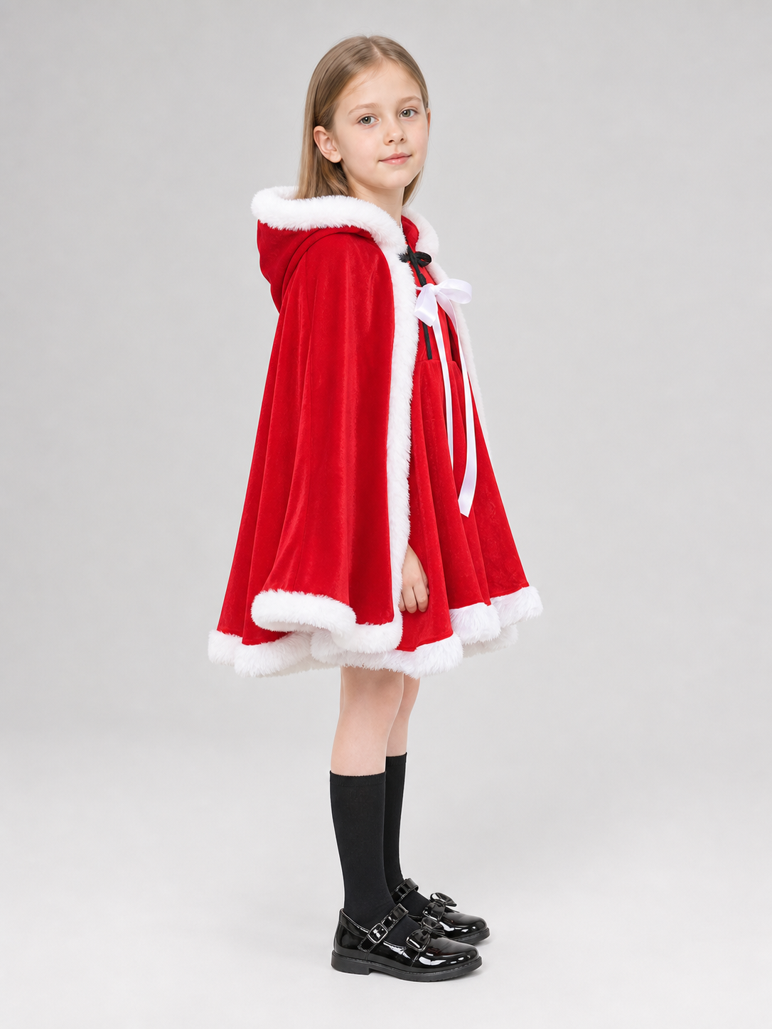 Festive Santa Costume: Dress and Cape