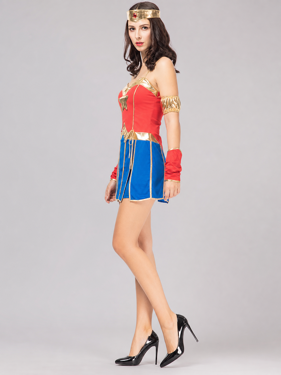 Stage Superhero Cosplay Costume with Skirt