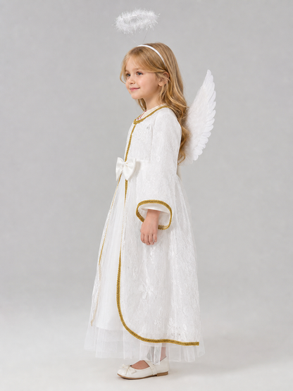Angel Costume: White Dress with Wings and Halo