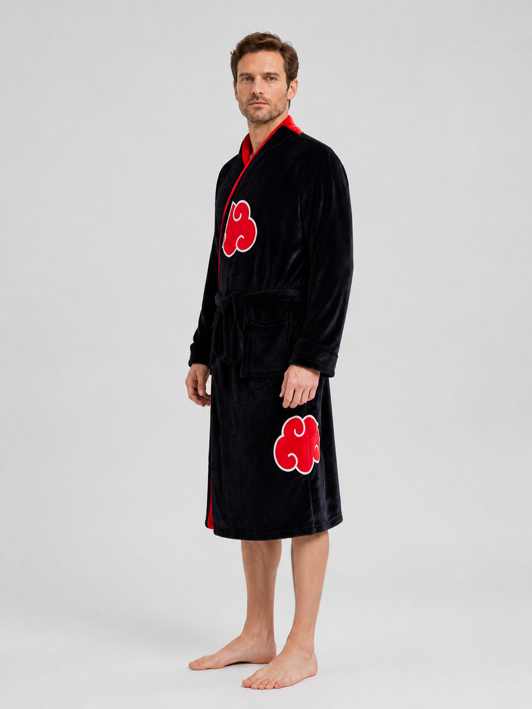 Hooded Cosplay Costume Robe with Clouds side view