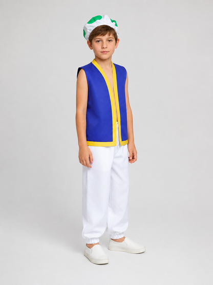 Rosalina Cosplay Costume: Top, Pants, and Hat side view