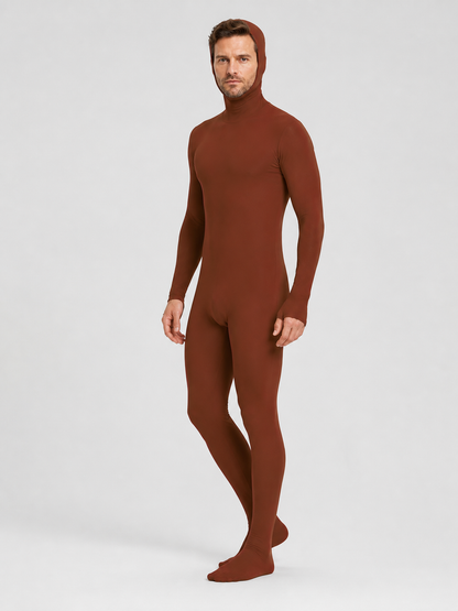 Form-Fitting Chroma Key Jumpsuit with Open Face side view