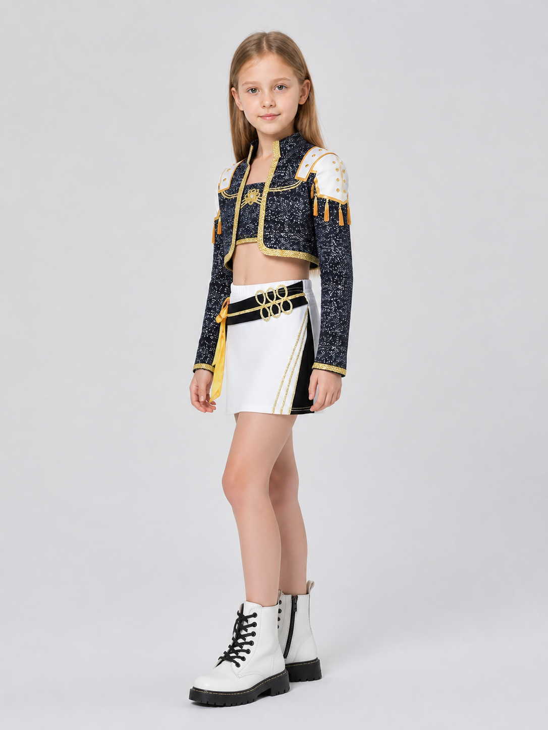 Children's Demon Hunter Stage Costume, 3-Piece side view