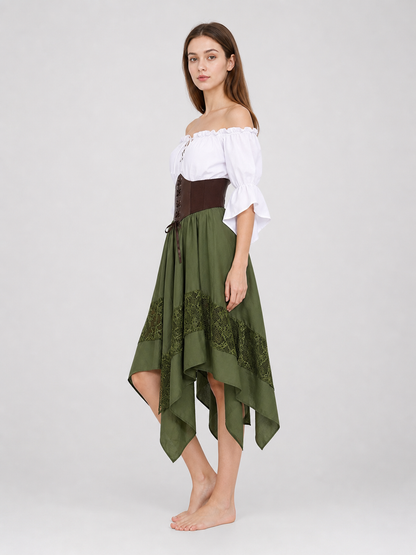 Pirate Costume: Blouse, Corset, and Skirt