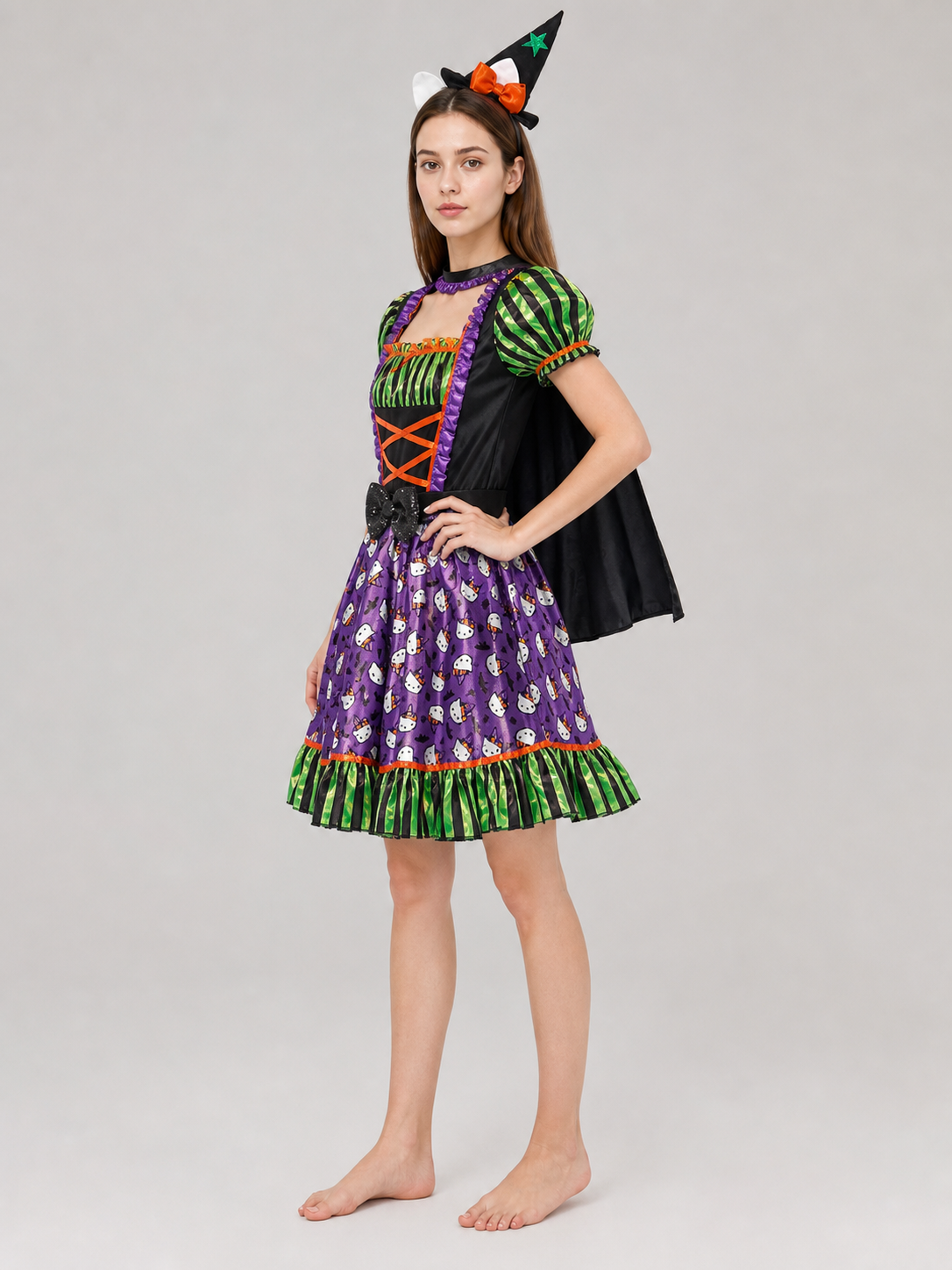 Clown Costume with Dress and Cape