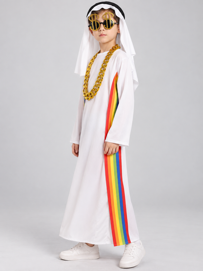 Kids' Oriental Prince Carnival Costume, White