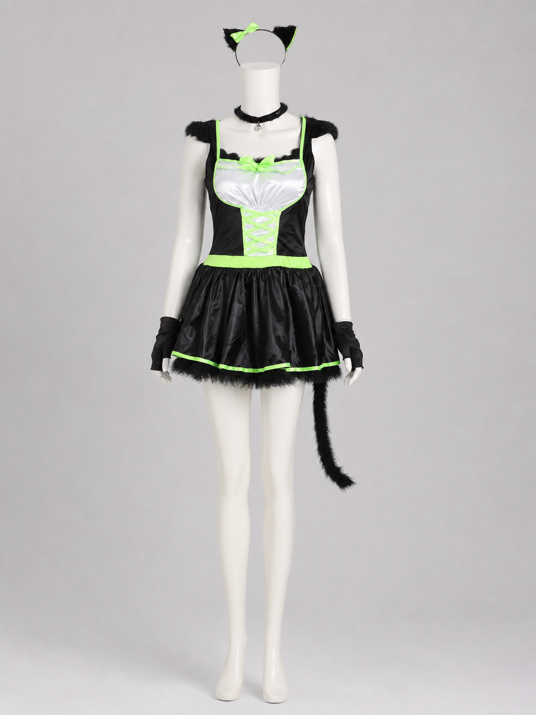 Cat Cosplay Costume with Ears and Tail side view