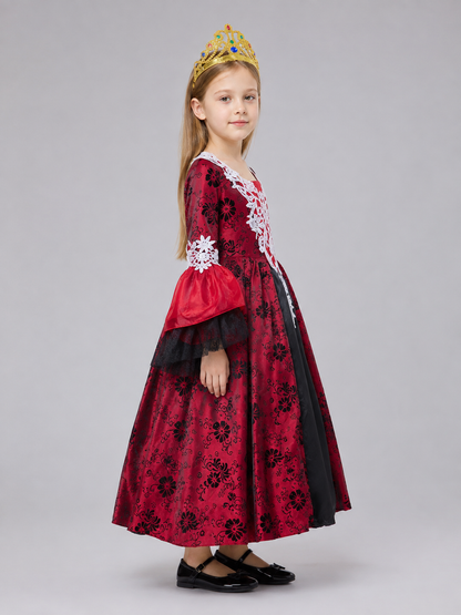 Carnival Costume with Crown and Full Skirt side view