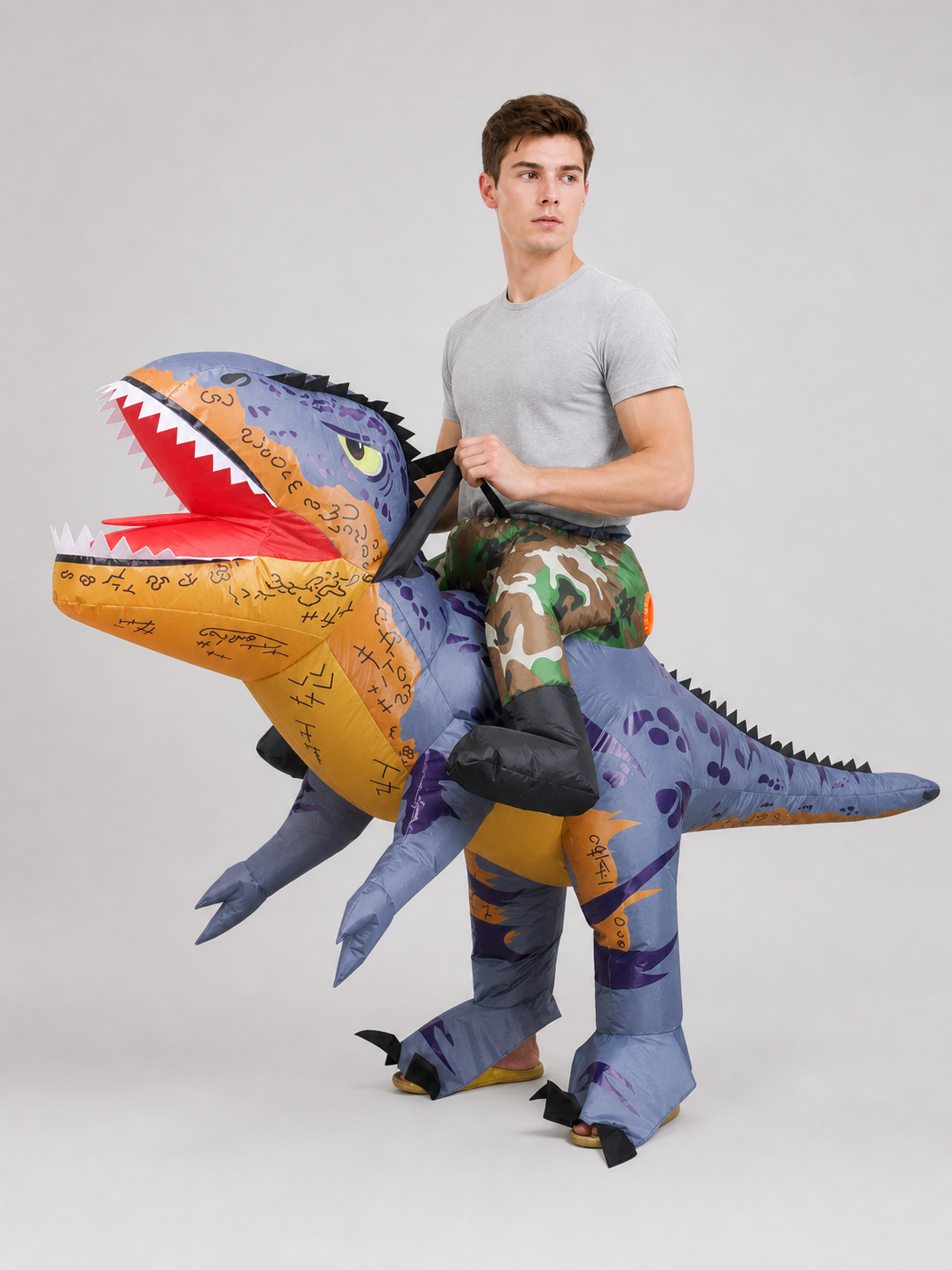 Inflatable Dinosaur Costume for Carnival and Parties